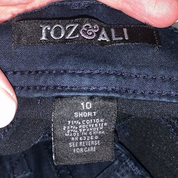 ROZ & ALI dark blue skinny jeans 10 short - Picture 4 of 5
